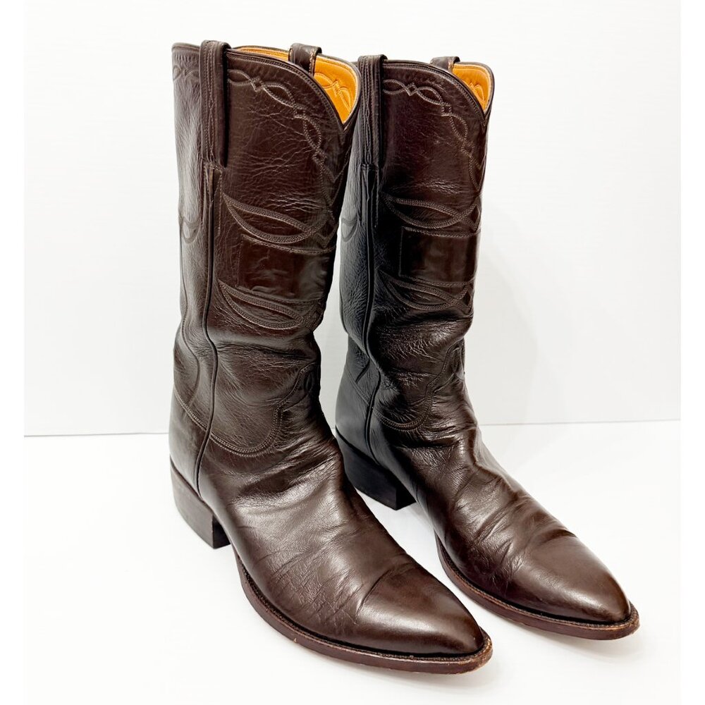 Little’s of San Antonio Vintage Brown Leather Heeled Boots - 8.5